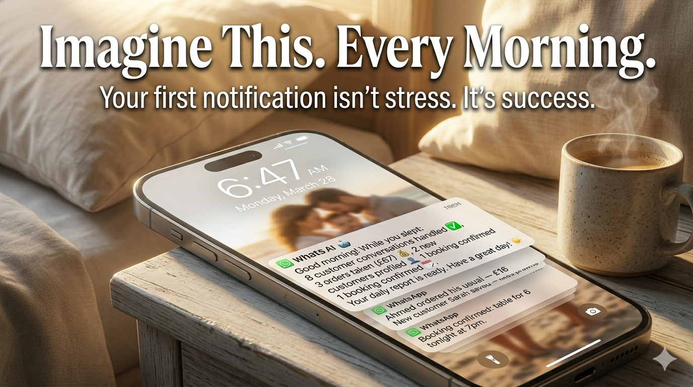 Check your phone in the morning to see overnight revenue